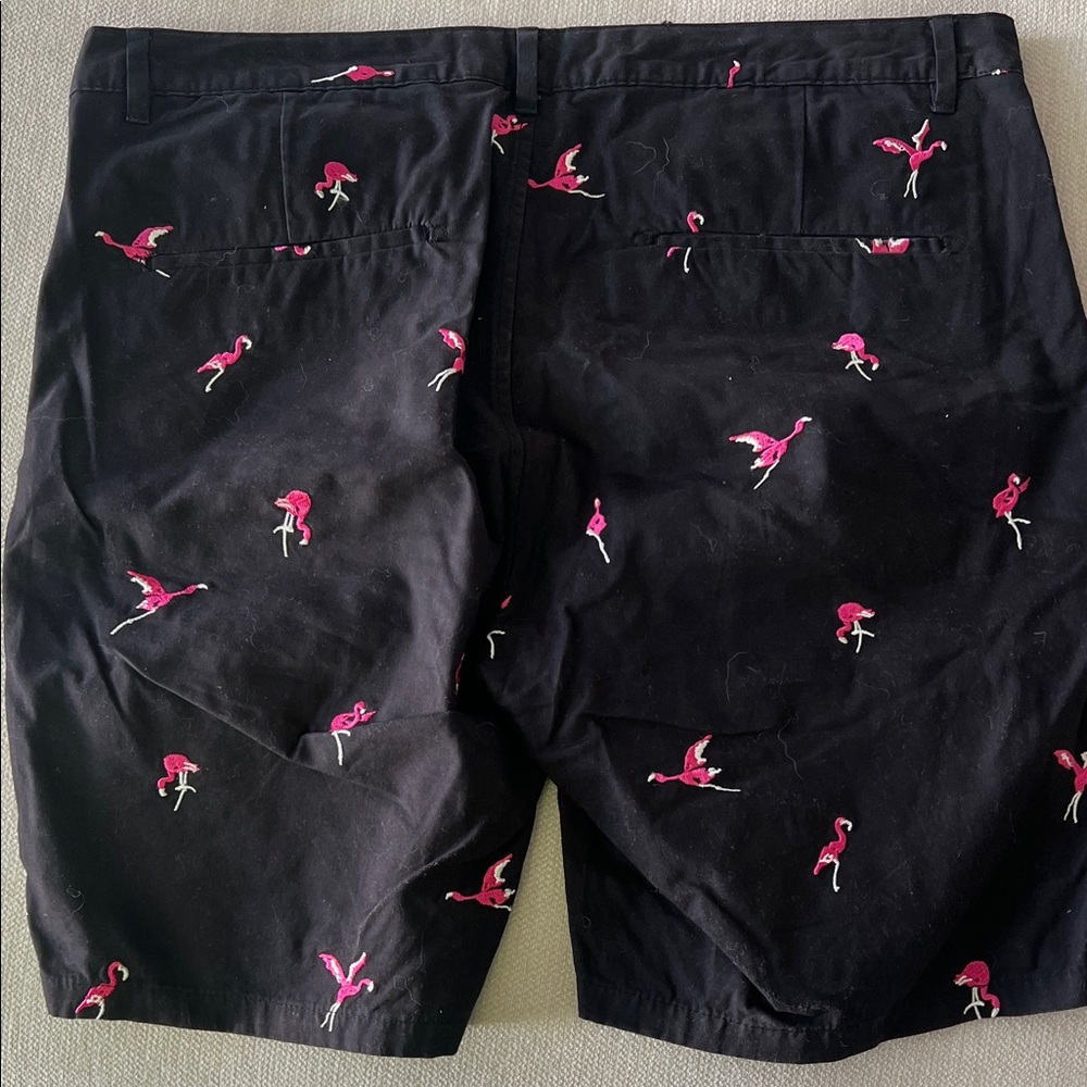 Scotch & Soda Black Shorts with Pink Flamingo Print - Picture 4 of 4